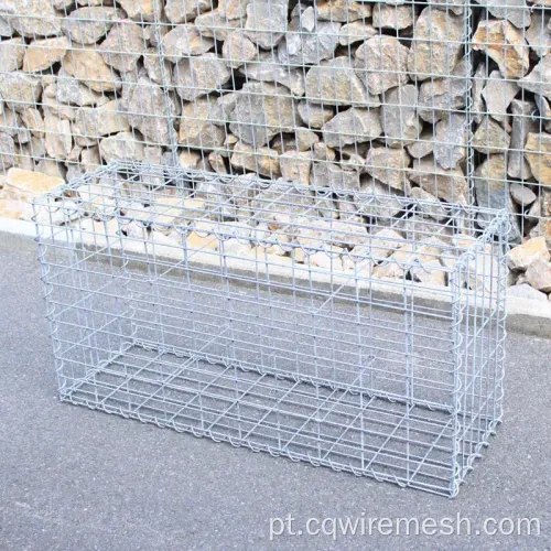 Cesta de gabion soldada com revestimento de galfão de PVC